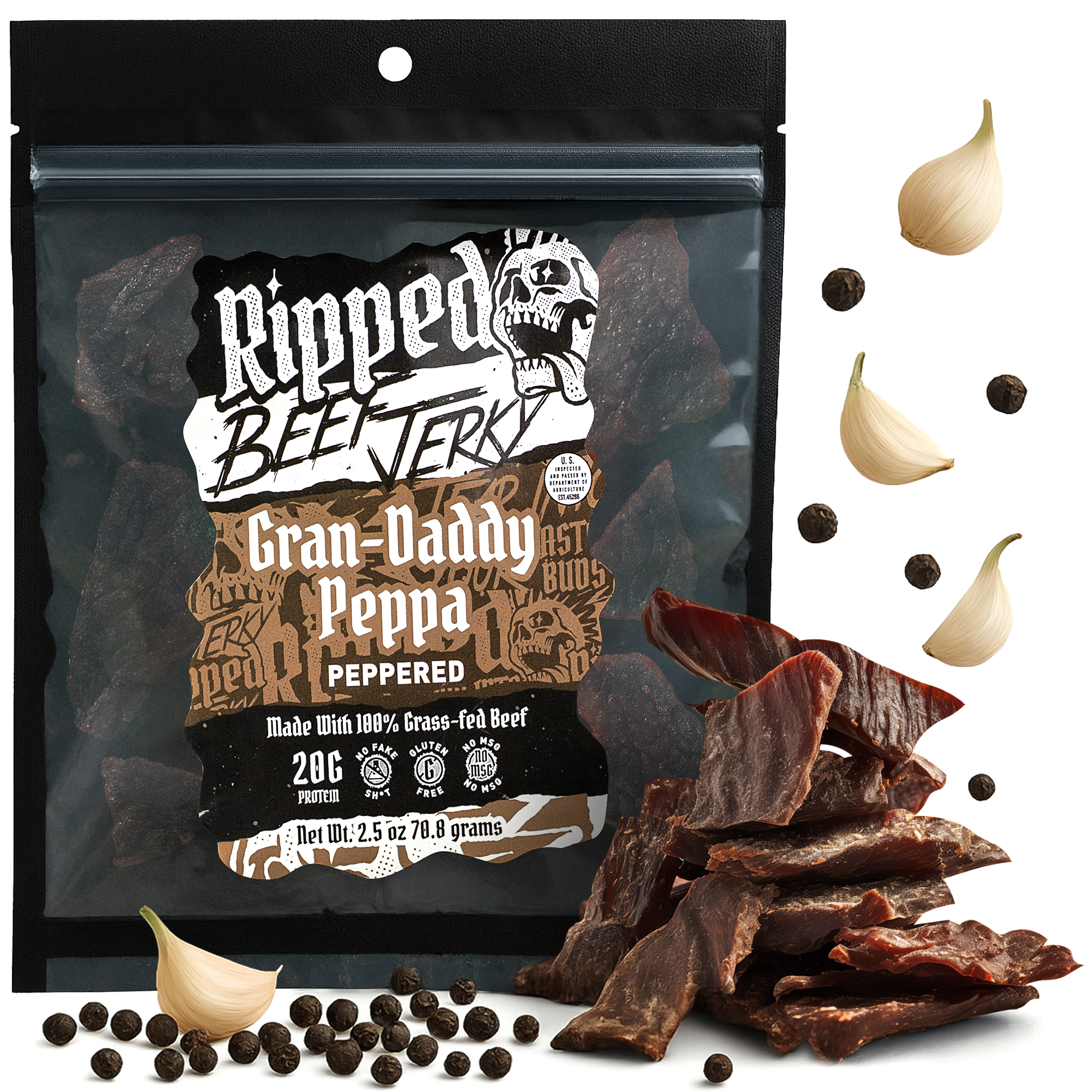 Ripped Jerky product photography 2