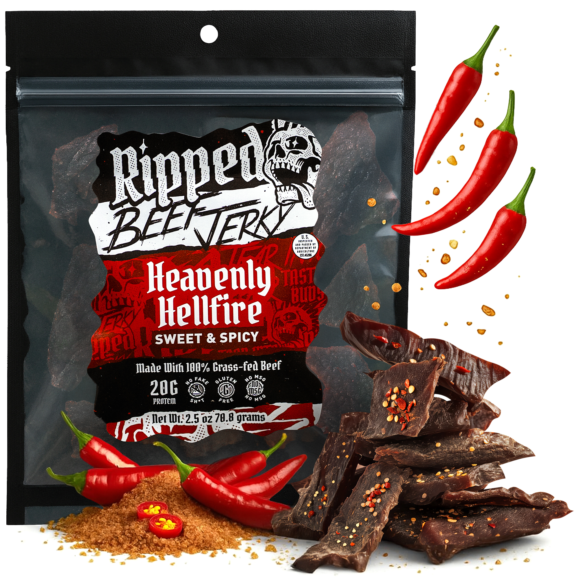 Ripped Jerky product photography 3