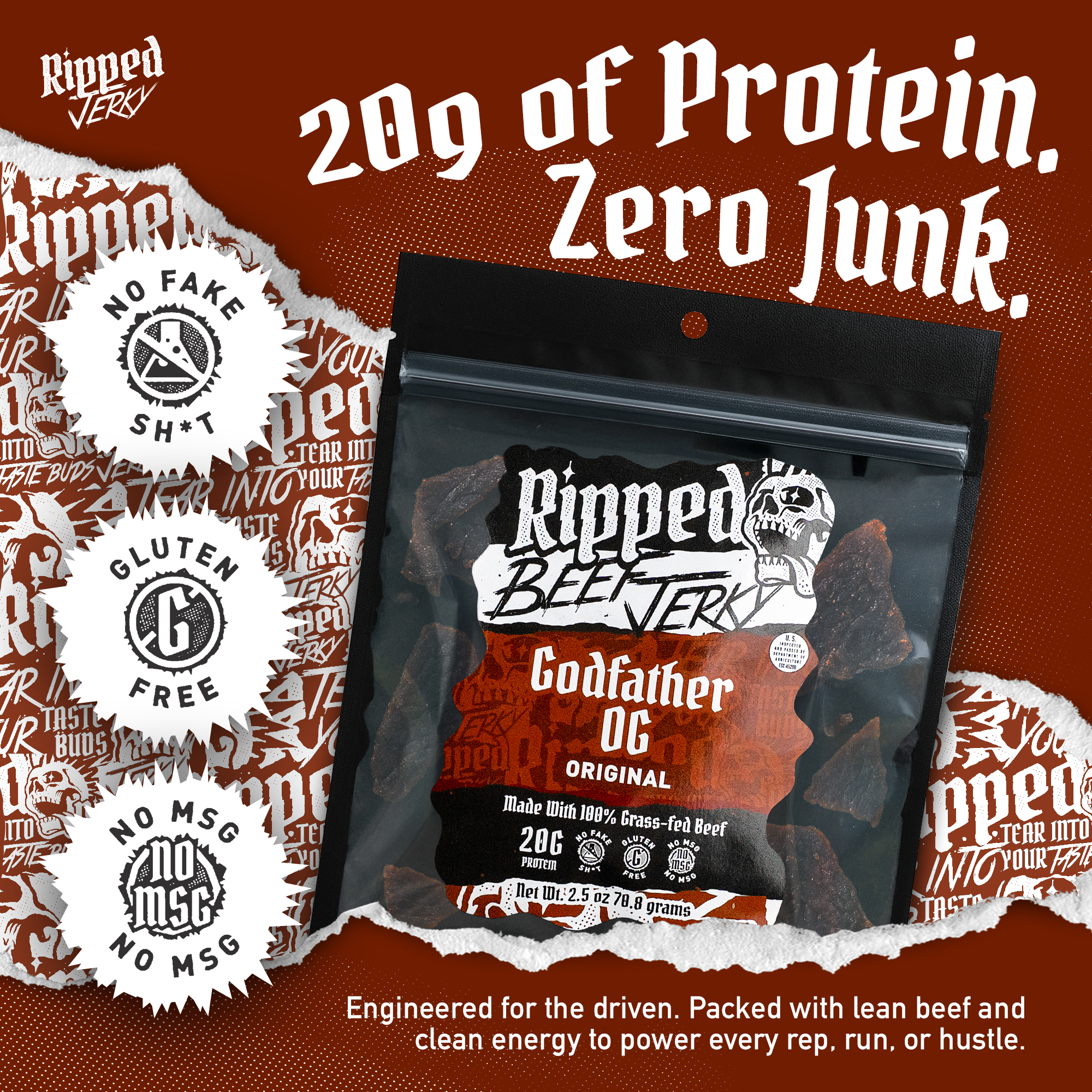 Ripped Jerky package